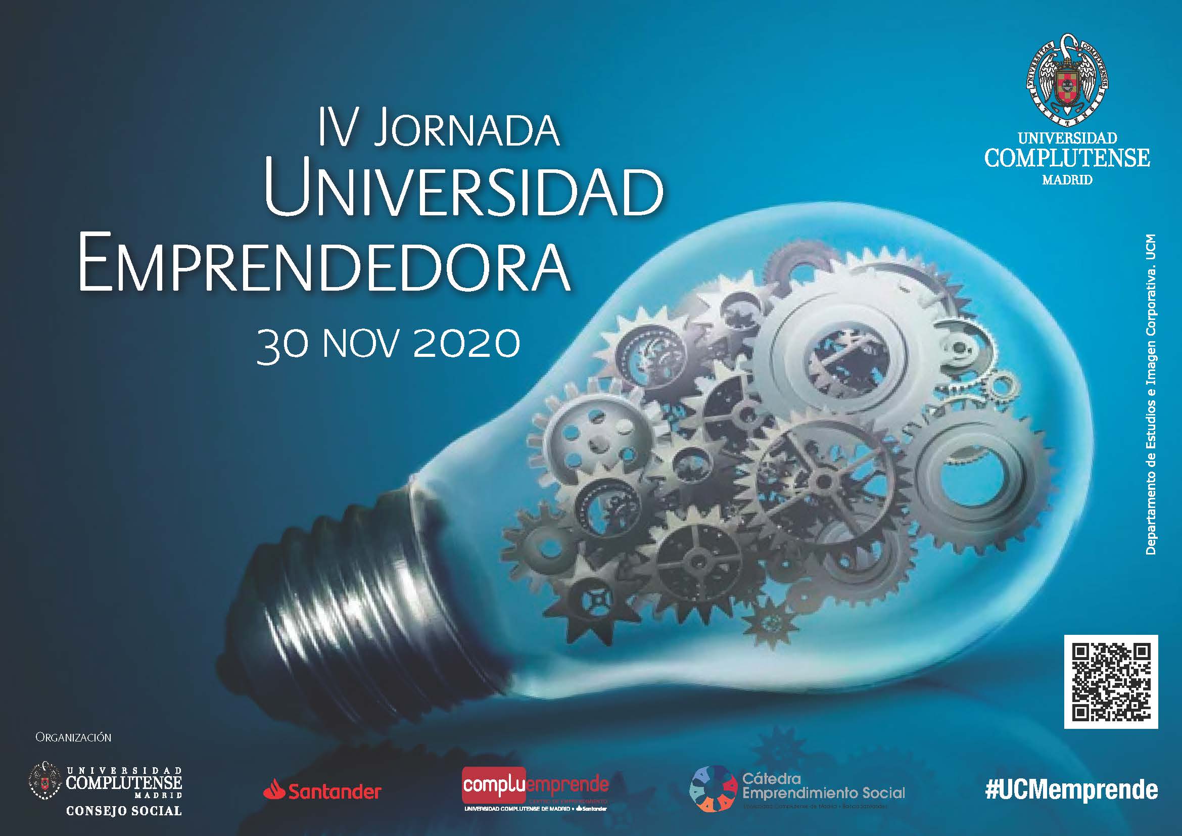 IV Jornada Universidad Emprendedora UCM, lunes 30 de noviembre, síguela en directo