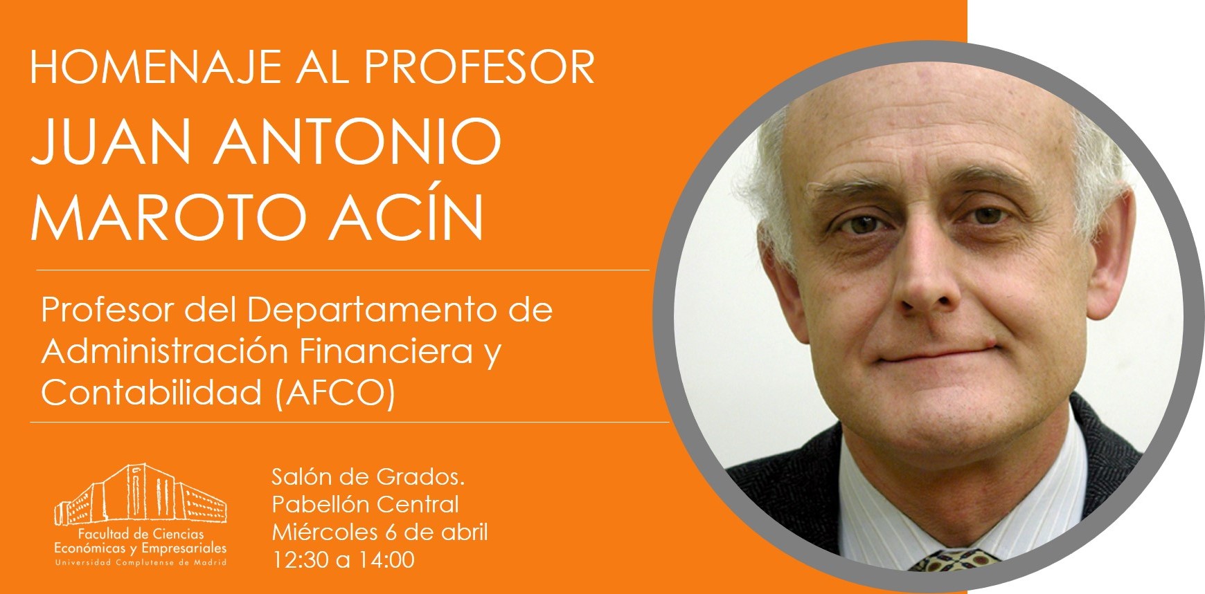 Acto homenaje al Profesor Juan Antonio Maroto Acín. Grabación disponible