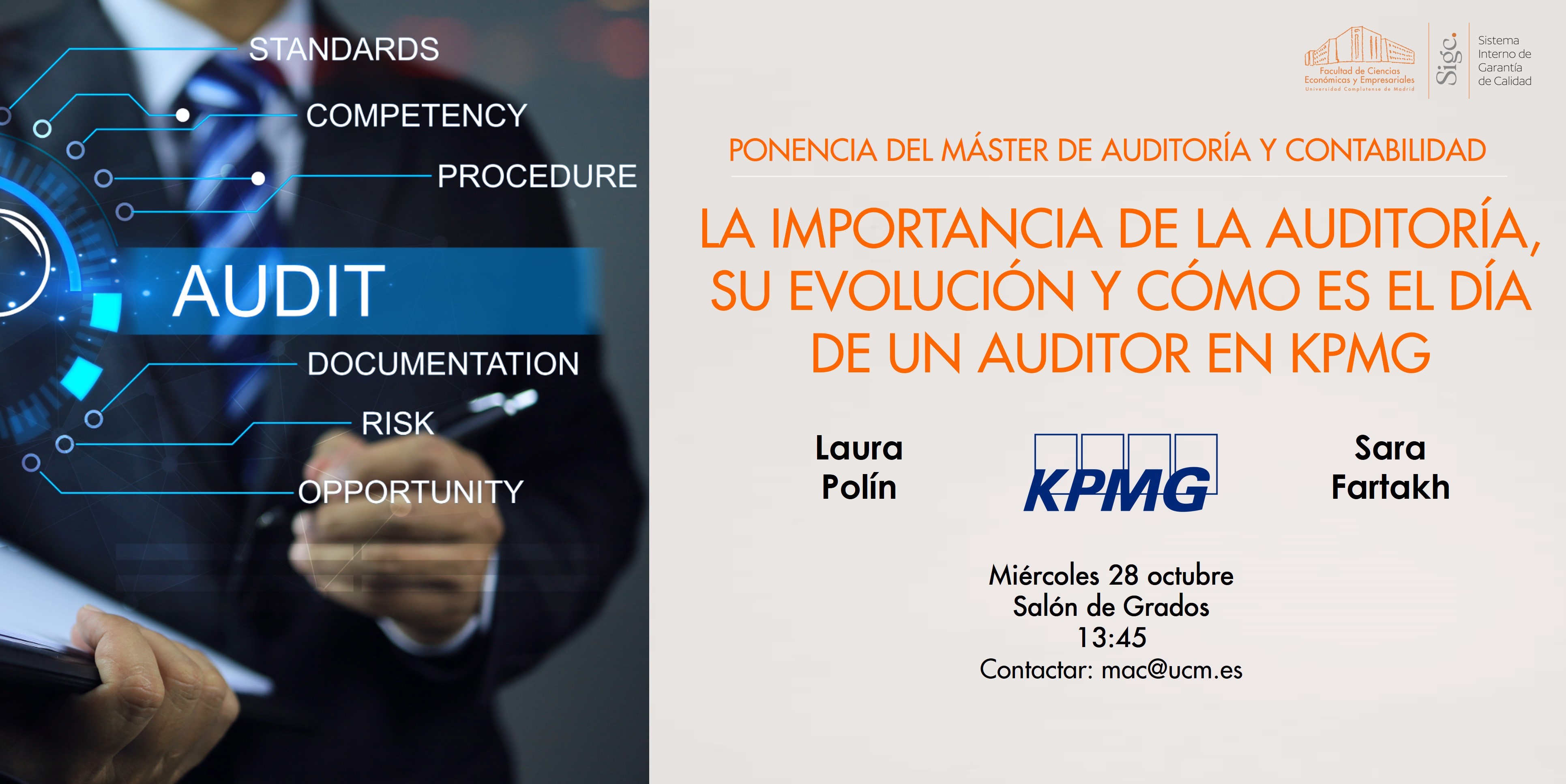 La importancia de la auditoría con KPMG, 28 oct